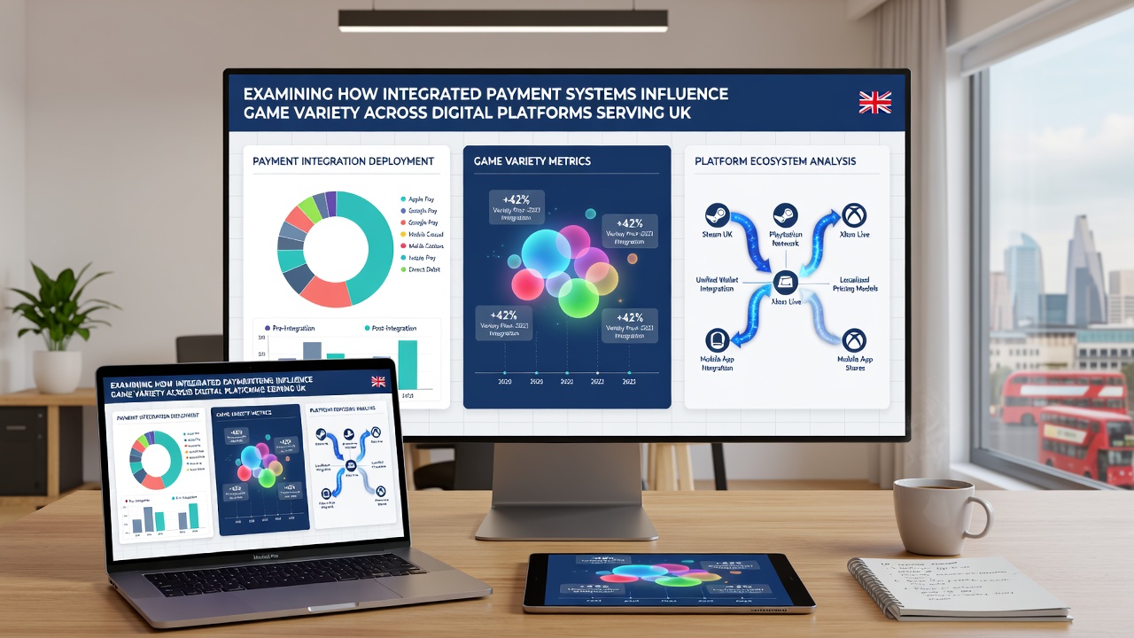 Analytics dashboard showing game variety metrics linked to payment system performance