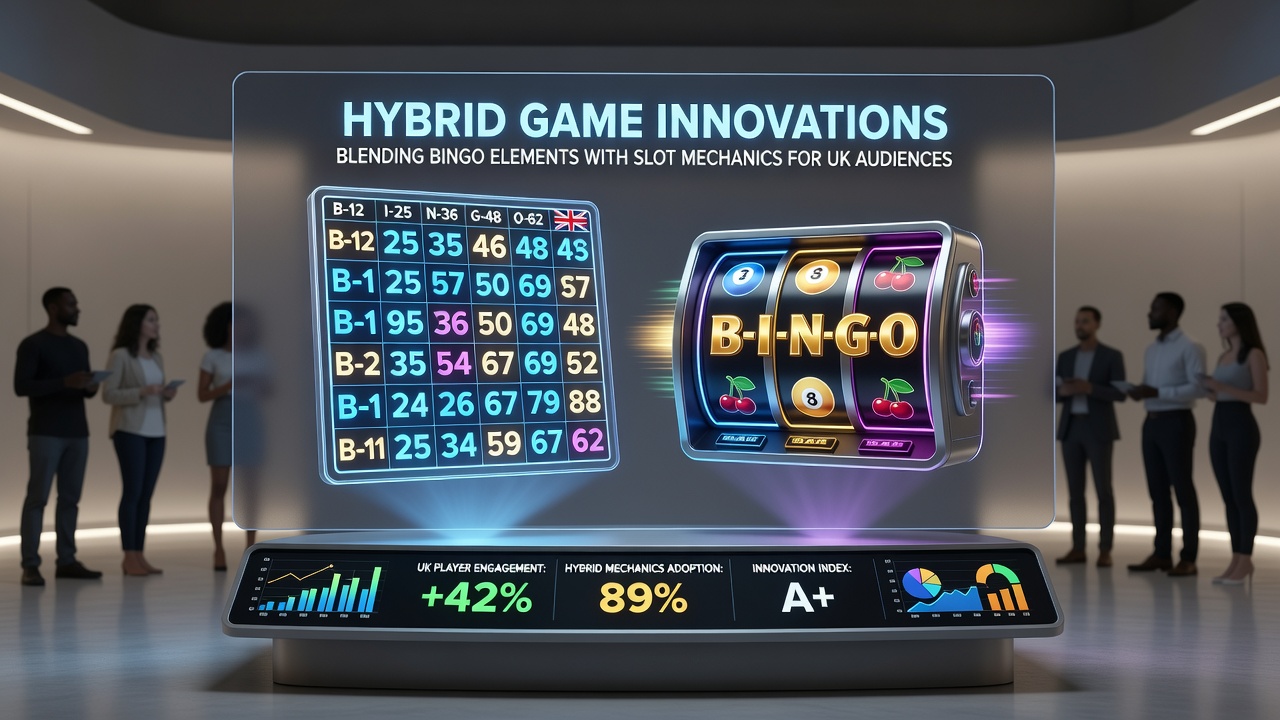 Screenshot of a bingo-slot hybrid game in action with marked numbers on cards and spinning reels