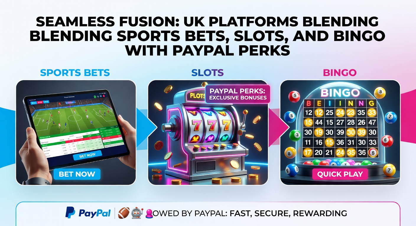 Close-up of PayPal transaction confirmation on a UK hybrid gaming site, highlighting quick deposits for sports bets, slots, and bingo alongside promotional banners