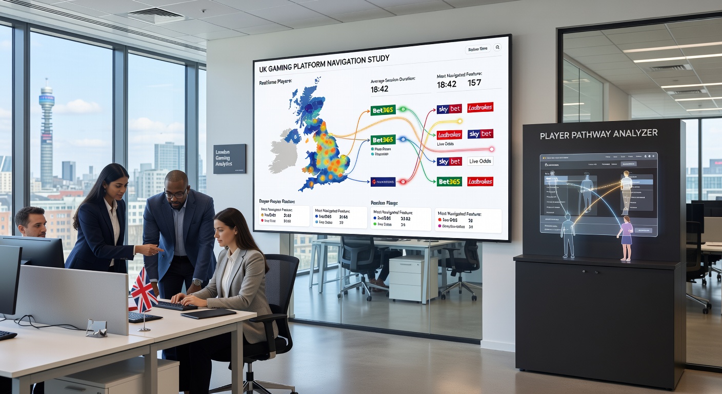 Detailed view of user pathways and click patterns within hybrid British gaming platforms